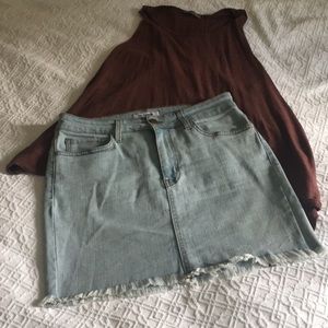 O2 Denim skirt